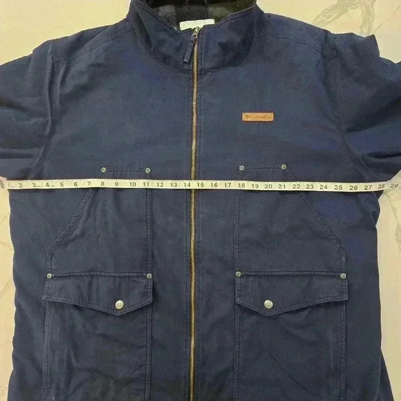 Canvas Flannel Lined Insulated Barn Jacket Chore Coat Blue Mens Size 2X - Picture 12 of 14